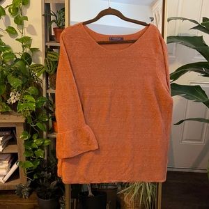 Plus Size Metallic Thread Sweater